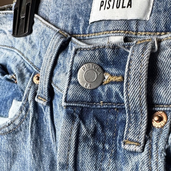 Pistola Women's Straight Jeans in Light Blue - Picture 4 of 5